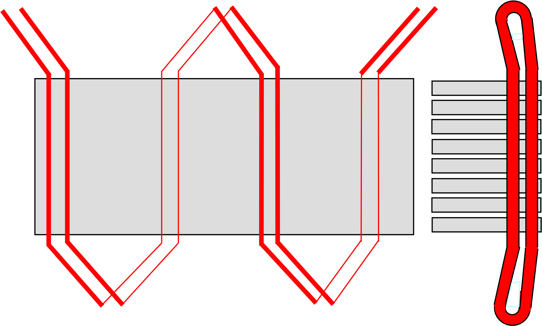 Figur 22: 2-LAGS VIKLING, Bølgevikling
