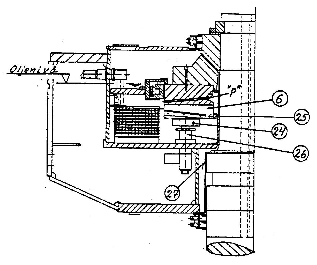 Figur 20: Kombinert lager med innvendig kjøling (Brown Boveri type Bc)
