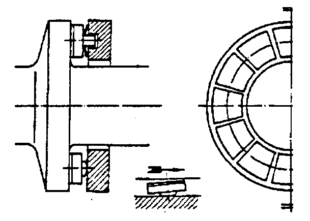 Figur 48: Horisontalt aksiallager, segmentlager