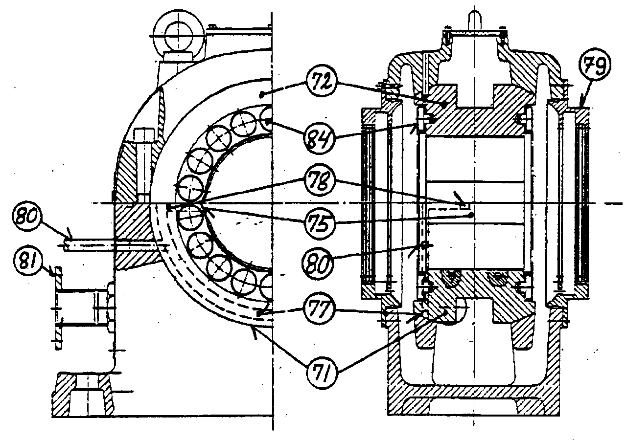 Figur 49: Horisontalt aksial-/radiallager (Renk type EGXCA)