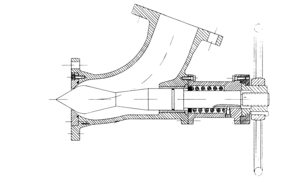 Figur 13: Nåleventil for tømmeanlegg trykksjakt