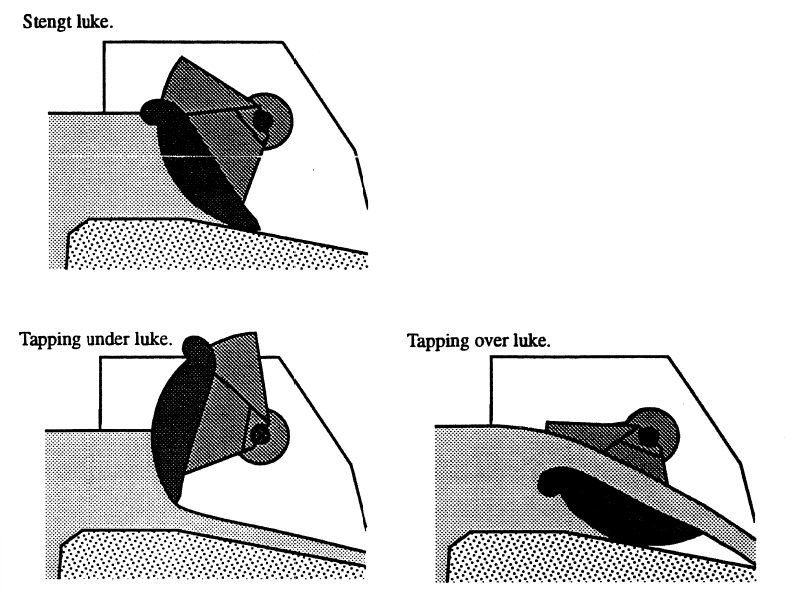 Figur 12: Vagge i forskjellige driftsstillinger.